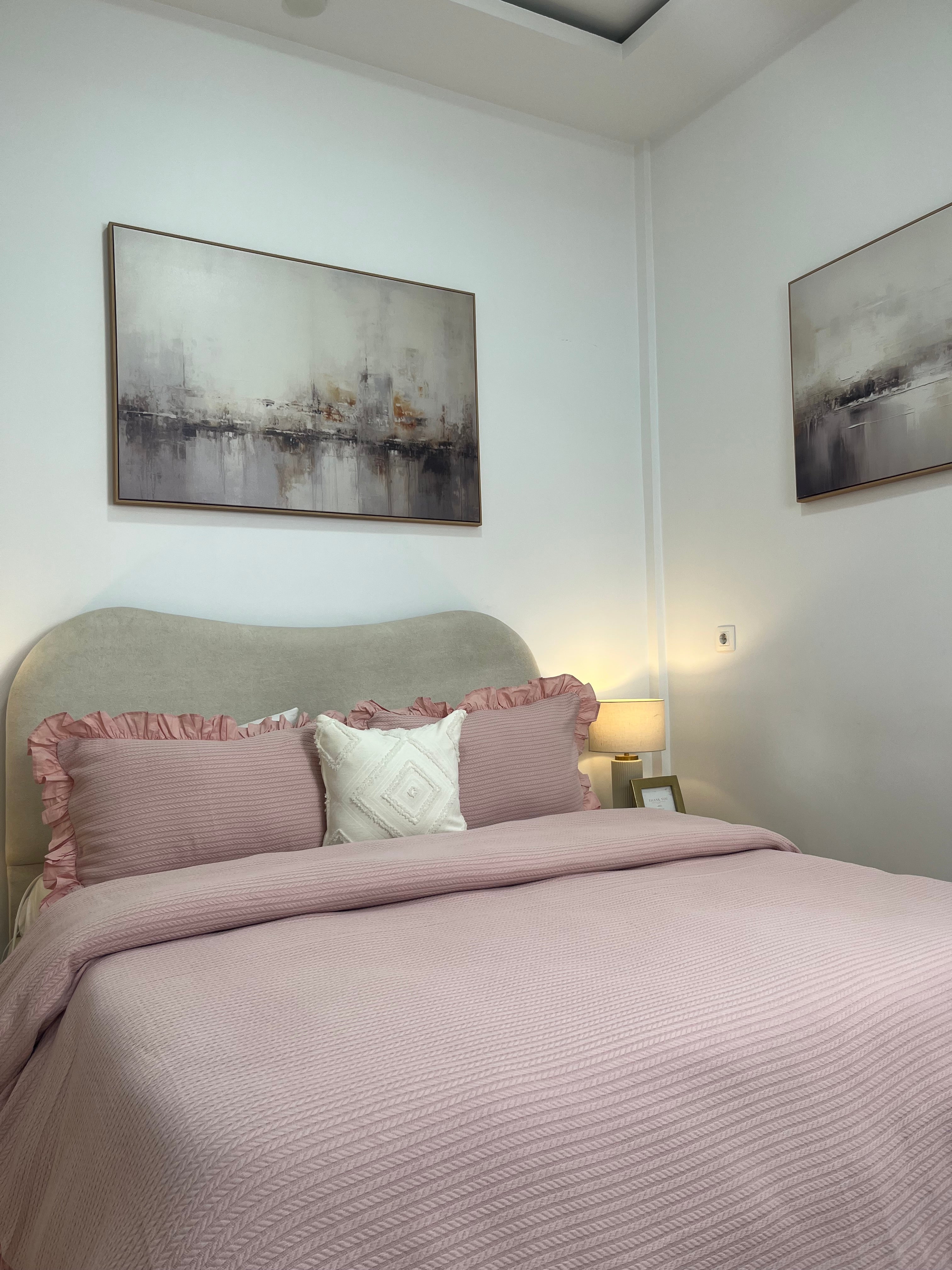 Couvre lit en maille (Rose)