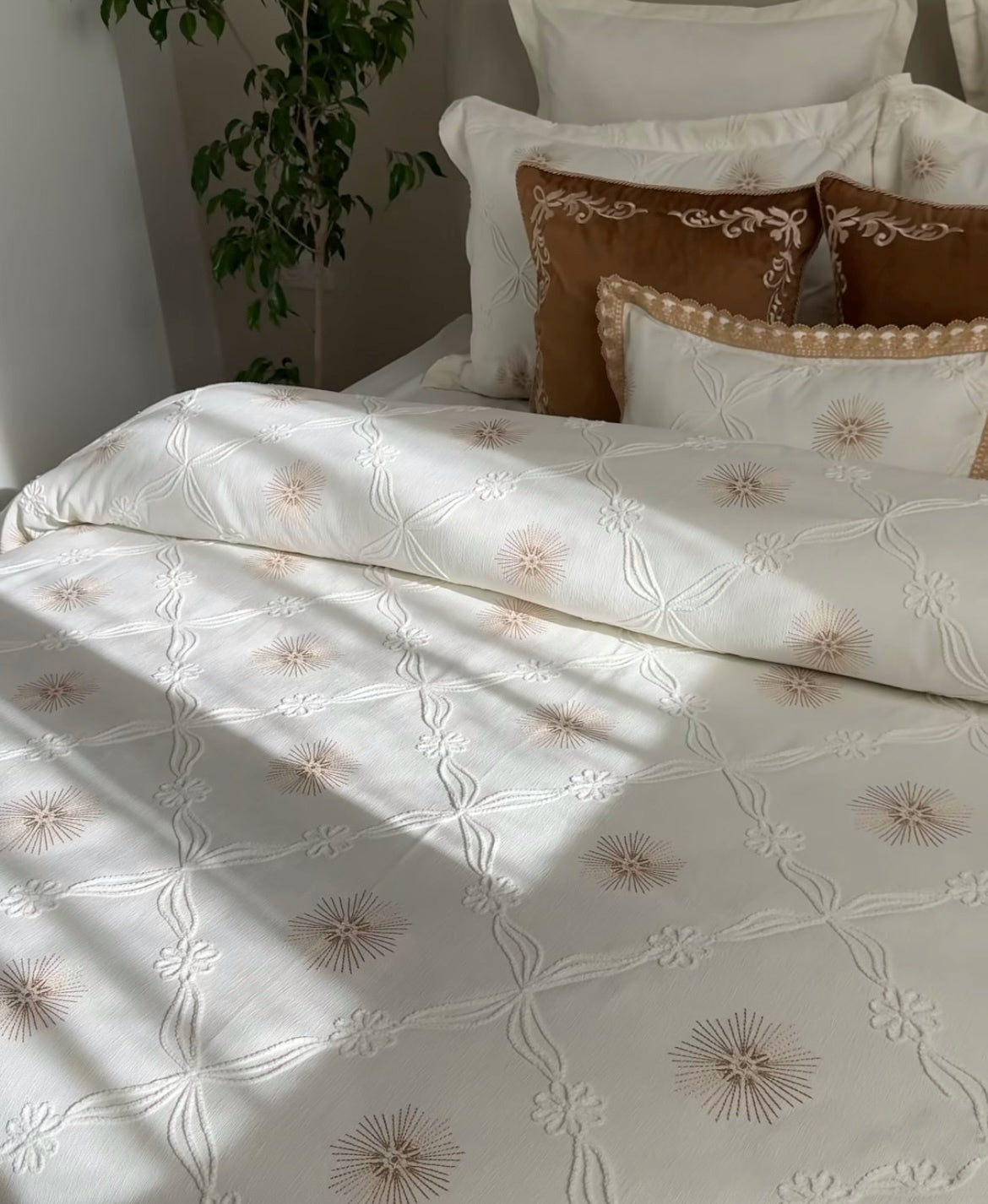 Couvre lit en piqué royal