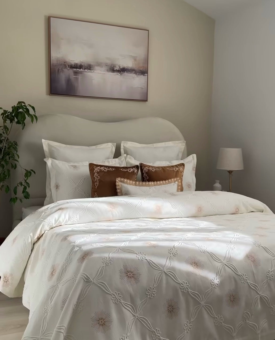 Couvre lit en piqué royal