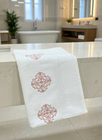 Pack de serviettes brodées (Rose)