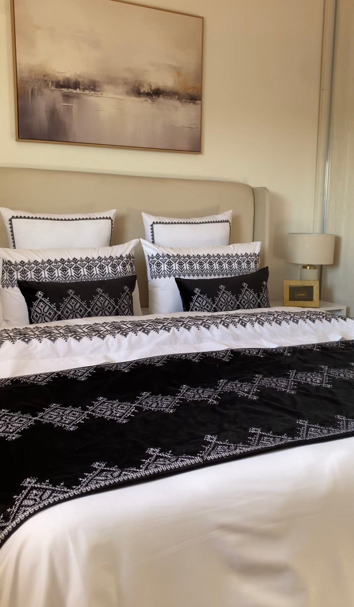 Parure "Henna" en Drap Plat (Noire)