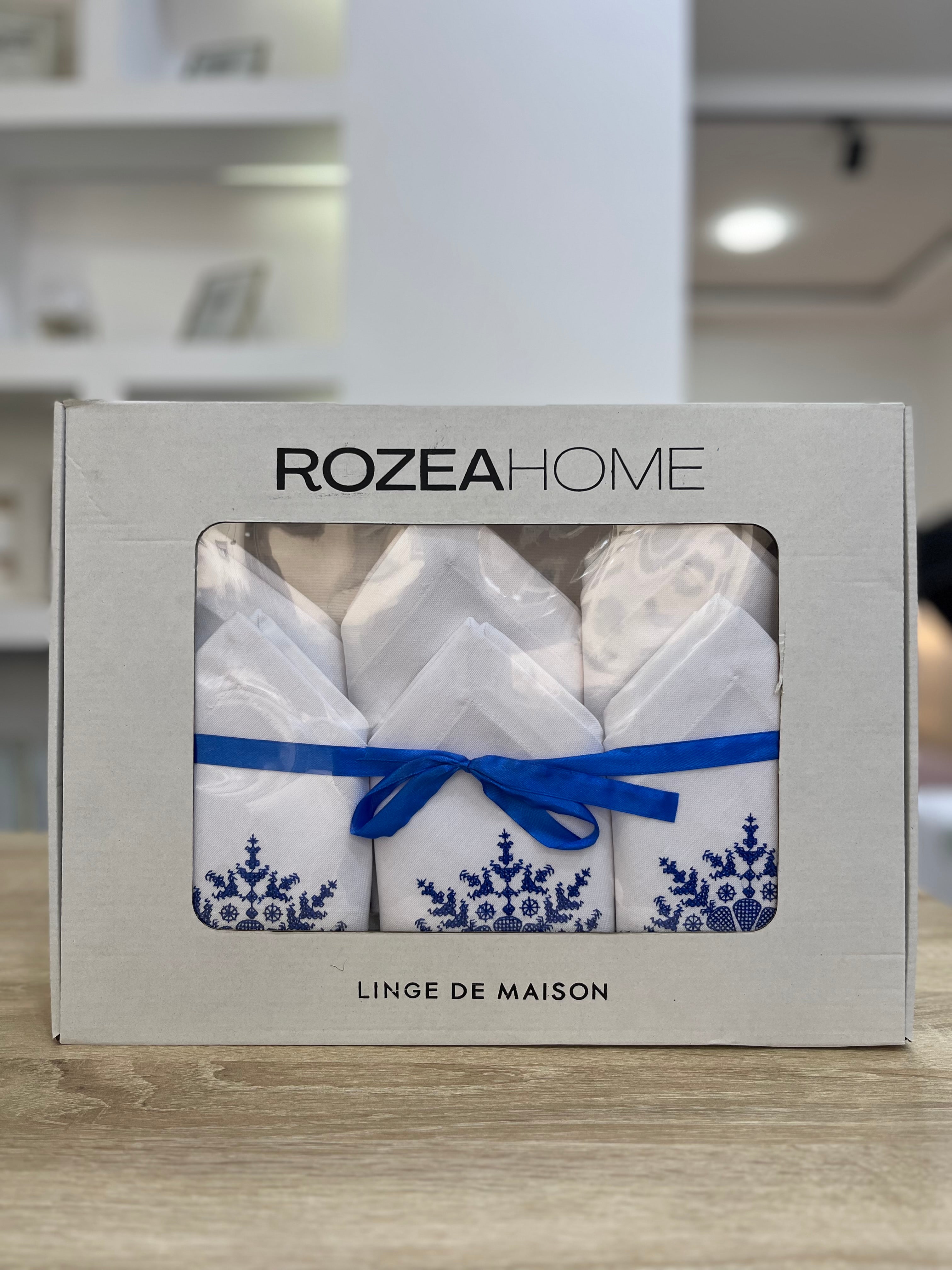 Nappe "Layali" brodée (Bleu roi)