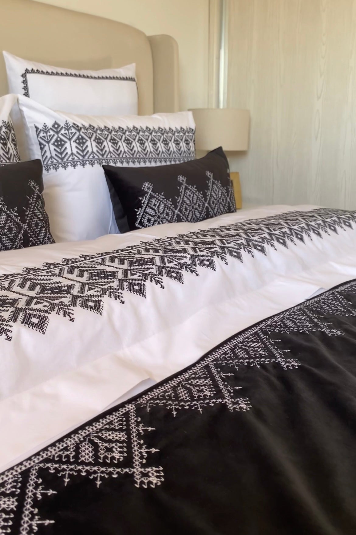 Parure "Henna" en Drap Plat (Noire)